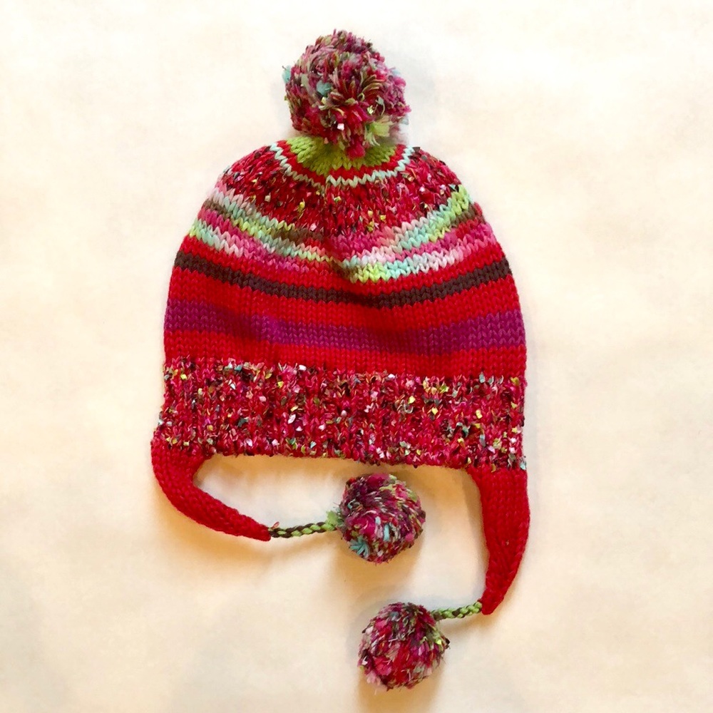 Deux Par Deux Girls Knitted Winter Hat